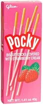 Glico Pocky Biscuit Sticks with Strawberry Cream, 1.41-Ounce Boxes (Pack of 10)