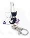 Alexx, Inc Finders Key Purse Adorable Black and White Kitty Friends Charm with Crystal Accents Key Clip/Finder Key Chain THE ONLY PATENTED KEY FINDER