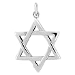 Star of David Stainless Steel Ingeniously Crafted Overlaping Layers Pendant,20" Steel Chains