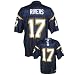 Reebok NFL Equipment San Diego Chargers #17 Philip Rivers Navy Replica Football Jersey