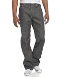 Sean John Men's Metallic Strip Jean, Raw Grey, 42