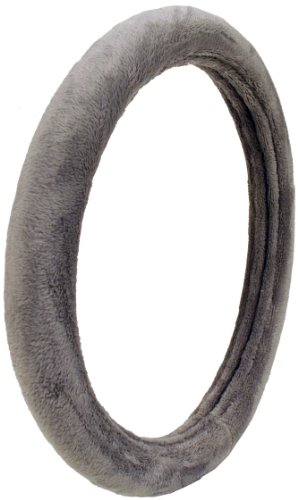 Custom Accessories 39767 Black with Grey Plush Fur Steering Wheel Cover price Custom Accessories 39767 Black with Grey Plush Fur Steering Wheel Cover price