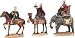 Polysresin Nativity Set - Three Wise Men - Cloth Cape and Handmade Ornaments - Set Of Three - 14.0" Height