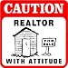 CAUTION: REALTOR property sale home joke sign