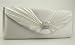Edle Satin Clutch Abendtasche Brauttasche Ivory