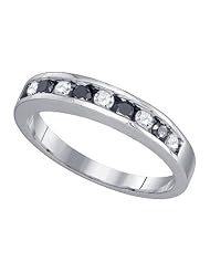 0.24CT BLACK DIAMOND INVISIBLE BAND