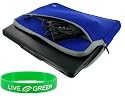 HP Pavilion DV6-1280US 16-Inch Neoprene Laptop Sleeve Slipcase - Dual-Pocket - Dark Blue