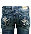 Sang Real by Miss Me Women's Jeans Bootcut Low Rise in Medium 01