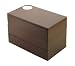 Umbra Spindle Pivoting Storage Box With Magnetic Closure Espresso