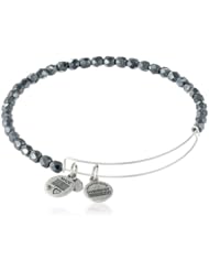 Alex and Ani "Glitz and Garland" Glisten Expandable Wire Russian Silver Bangle Bracelet, 7.25"