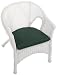 Wicker Bistro Chair Cushion 2"hx18"wx18"d Forest Green Sn