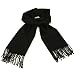 Men's Winter Ski Soft Cashmere Feel Scarf Solid Black
