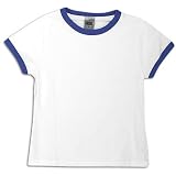 Lynx Women's Basic Jersey Ringer Tee ( sz. XS, White/Royal )