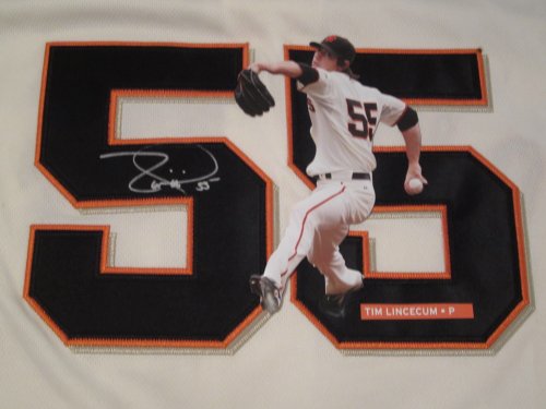 TIM LINCECUM SIGNED AUTOGRAPHED JERSEY SAN FRANCISCO GIANTS COA + HOLOGRAM