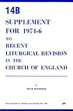 Recent liturgical revision in the Church of England