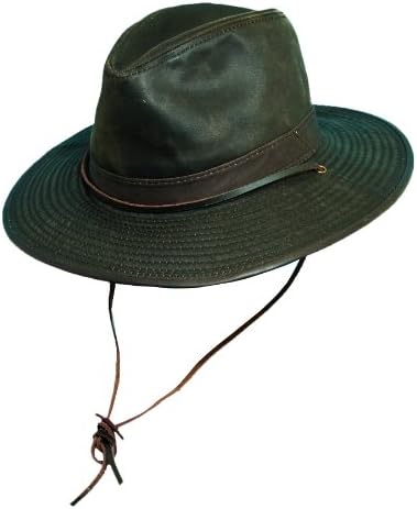 DPC Global Trends Weathered Cotton Big Brim Hat w/ Leather, X-Large, Brown