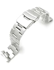 22mm Brushed Oyster Solid Link 316L Stainless Steel Bracelet for Seiko 007 Diver