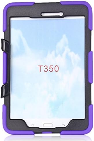 Galaxy Tab A 8.0 T350 Case, KRYSTALH Shockproof Heavy Duty Armor Rugged Hybrid Full Body Protective Tablet Case Cover with Builit In Kickstand for Samsung Galaxy Tab A 8.0 inch (SM-T350 Case) (Purple)