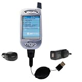 Retractable USB Hot Sync Compact Kit with Car  Wall Charger for the ATT SX56 PPC - Gomadic Brand w/ TipExchange Technology