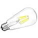 Vintage Light Bulb,Oak Leaf 6W ST64 Antique Style Edison Bulb LED Light 60W Equivalent,700lm,5000K,Daylight,E26 Screw Base,Pack of 6