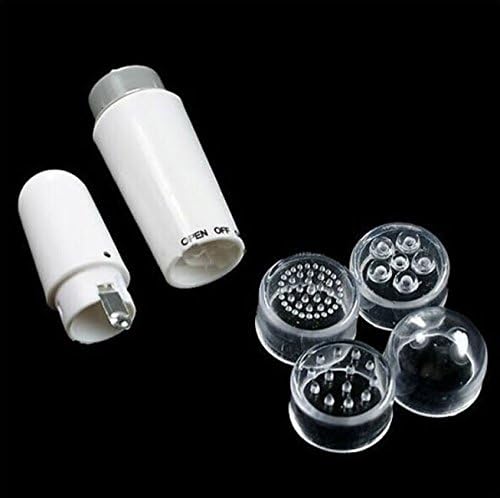 Mini-massager 4-inch Body Vibes Massager with 4 Interchangeable Massaging Heads for Different Needs Ideal Gift for Personal Care(batteries Not Included)