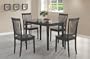 Coaster 5-Piece Dining Set, Cappuccino Wood Table Top with 4 Chairs