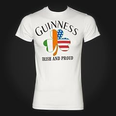 Guinness White Ireland USA Shamrock Tee