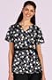 Dickies Stretch Sateen Fashion Neck Ribbon Scrub Top (XS-3- Sku:15372JKO3XL; Color:Jackie O; Size:3XL 3XL