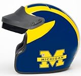 University of Michigan Wolverines Open Face DOT Motorcycle Helmet