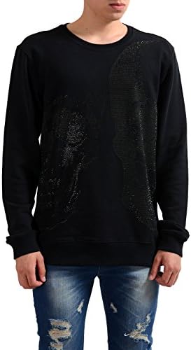 Philipp Plein Homme Men's Decorated Slim Fit Crewneck Sweatshirt US 2XL IT 56