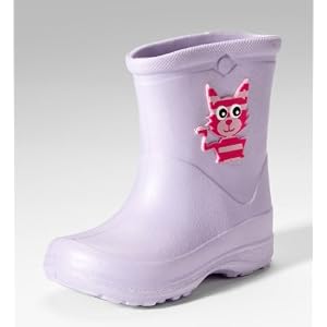Younger Girls' Round Toe Cat Wellie Boots