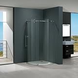 Vigo Industries VG6031CHCL40L Frameless Round Clear Shower Enclosure, Chrome