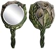 Calla Lily Hand Mirror - Cold Cast Resin (H: 0.75" x L: 10" x W: 5.5" & 0.56 lbs)