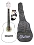 38 Inch White Acoustic Guitar with Gig Bag and Accessories