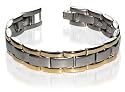 New 2 Tone Mens Stainless Steel Magnetic Bracelet 8.5"
