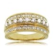 1/2CT Diamond Ring Set in 10K Two Tone White Yellow Gold Ring