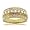Solid 10KT Yellow White Gold Ring w/ 1/2 Carat Diamonds
