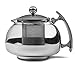 Chef's Star Premium Glass Tea Pot & Infuser - Stainless Steel, 20 oz,Stainless Steel,