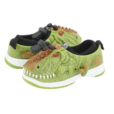 ... Boys Chompers Green Dinosaur Character Slip On Shoes 2: No: Shoes