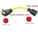Conntek 1.5FT RV Camp Power Pigtail Adapter 30A to 30A 4 Wires (NEMA 14-30P tor NEMA L14-30R STW 10/4) 14330