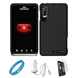 Black 2 Piece Protective Snap-On Hard Case Cover for Motorola Droid 3 Veriz ....