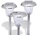 Solar Path Lights, Stainless Steel, Set of 10