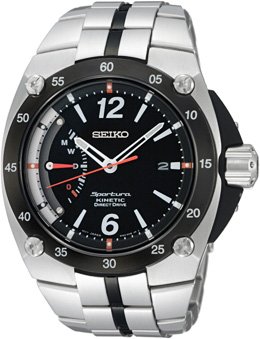 Seiko #SRG005 Men's Stainless Steel Sportura Kinetic Direct Drive Watch