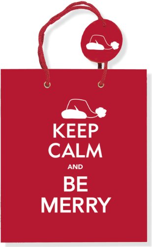 Keep Calm & Be Merry Holiday Gift Bag (Christmas Gift Bag)