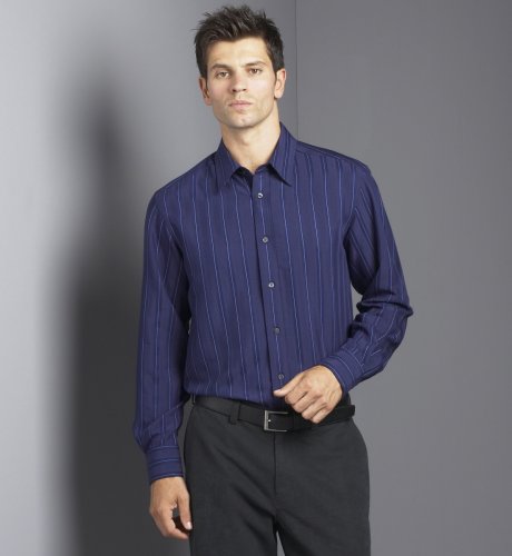 Big & Tall Autograph Dobby Stripe Long Sleeve Shirt