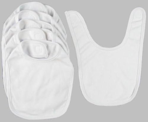 New - Infant Baby Velcro Bib - White Case Pack 12 - 432620