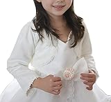 【ノーブランド品】 キッズ用ボレロ (サイズ140cm 肩幅34cm 胸囲76cm 着丈27cm 袖丈40cm)