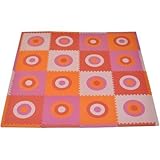 Tadpoles Circles Squared Playmat Set Color: Pink / Orange by Tadpoles [並行輸入品]