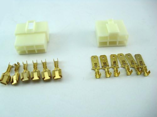 2 sets 6.3mm 6 Way Quick Electrical Connector/Terminal for Truck Car Boat