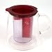 Tea Control Teapot with Brew Stop Infuser - Red